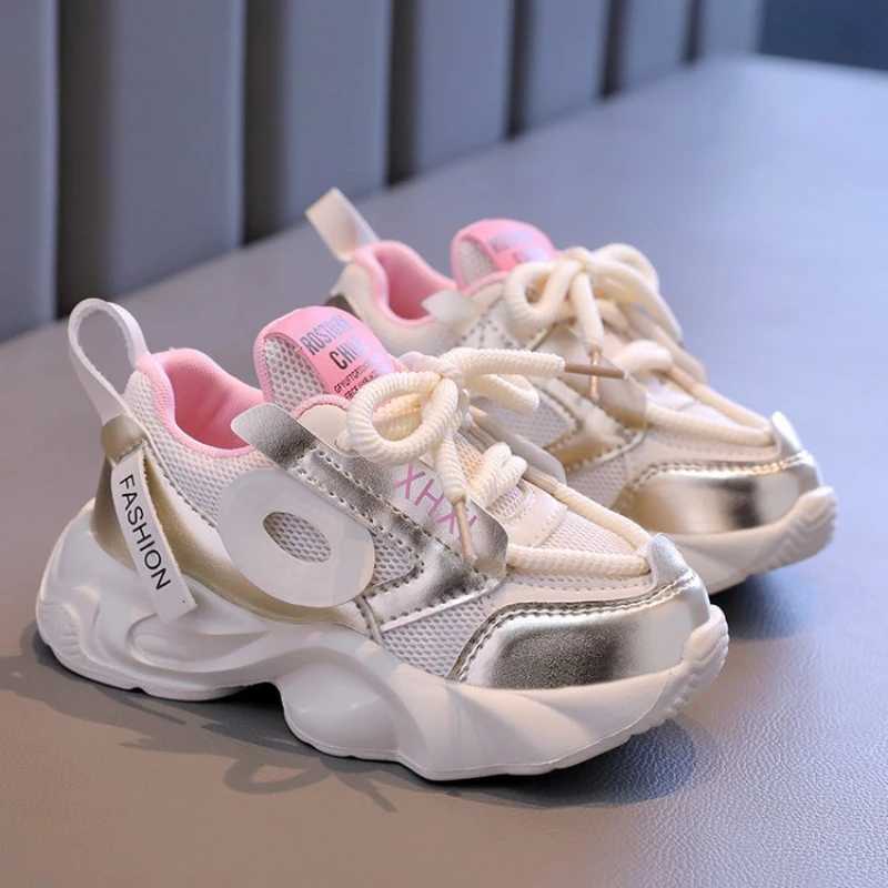 Kid Shoes Thick Sole Comfortable Light Running Sport Shoes Outdoor Mesh Footwear Girls Boys Casual Sneakers Retro Old Dady Shoe Z250312