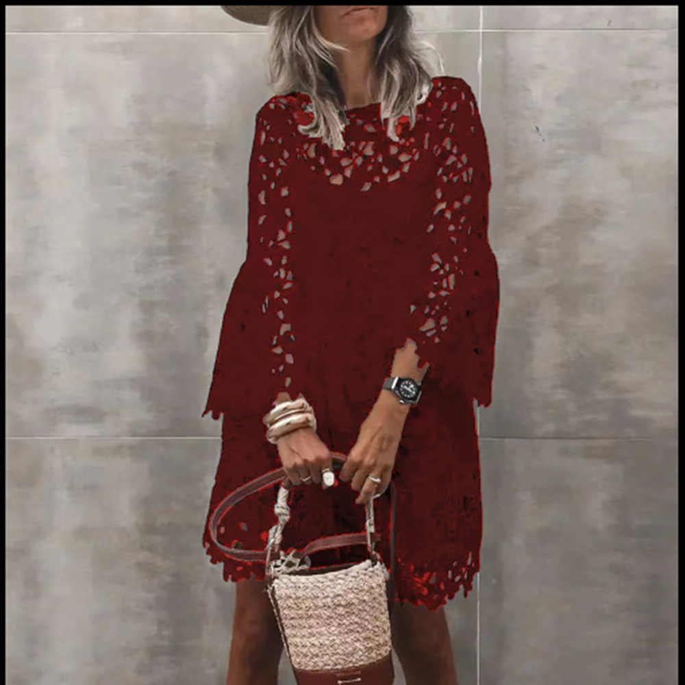 2025 Summer New Womens Dress Ethnic Style Lace Flower Charm Small Fragrant Style Dress