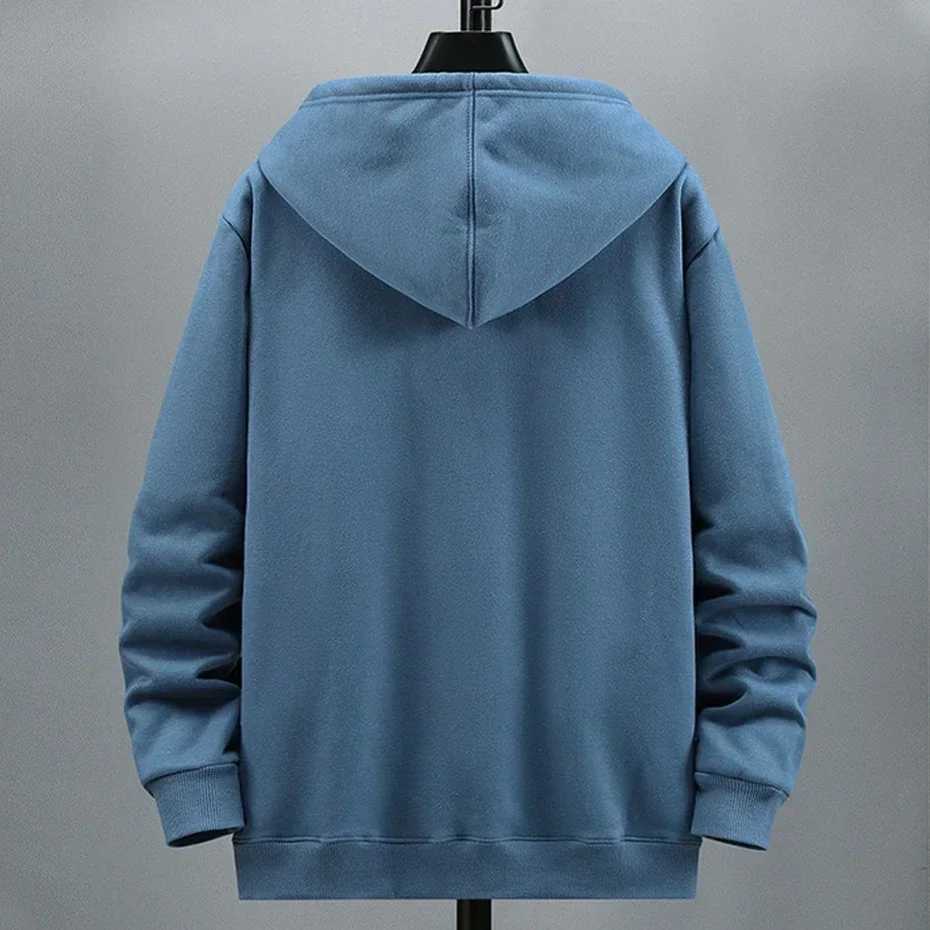 Mens Zipper Super Large Hoodie Plus Size Wool Hat Long Sleeve Mens Sportswear Zipper Loose Pocket Plus Size 12XL M250312