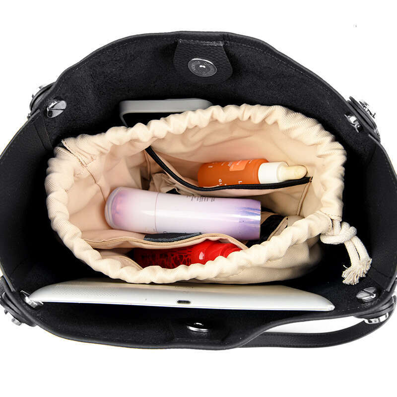 Women's Bags Handbag Genuine Leather Women's New Fashion Simple Bucket High-End Sense Large Capacity Mother And Child Shoulder Bag Versatile