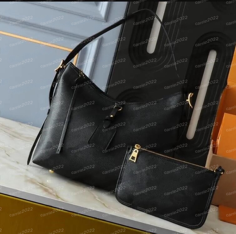 10A Top Quality Designer bag Women Genuine Leather CarryAll PM Bag Shoulder Bags Crossbody Bag tote bag Embossing Handbags Purse wallets backpack 46298 Black