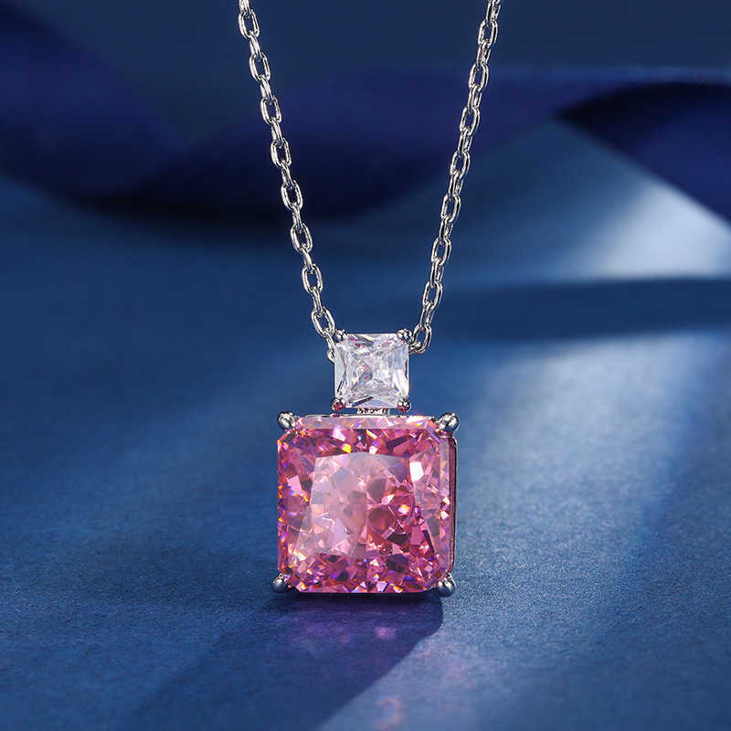 2024 New Zhuangsheng High Carbon Diamond Ice Flower Cut Copper Set with Princess Pink Diamond Set 12 * 12-10 * 10 W250312