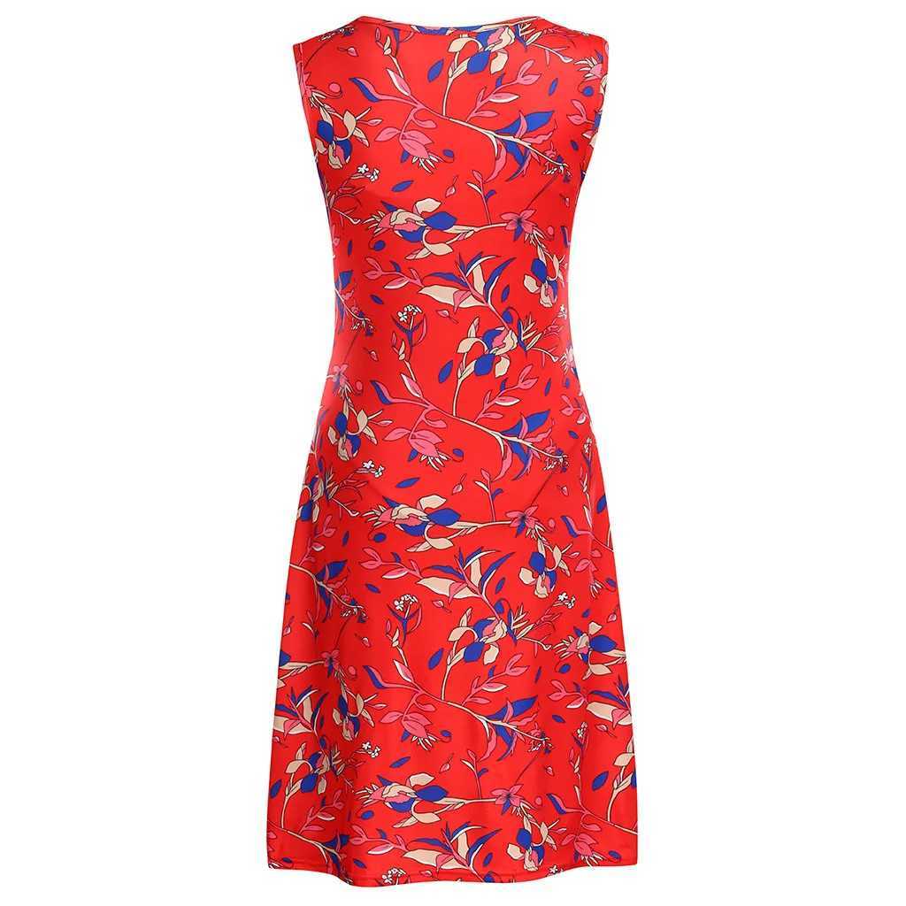 Maternity New Women Nursing Dresses Breastfeeding Sleeveless Summer V-Neck Floral Print Dress Slip T250311
