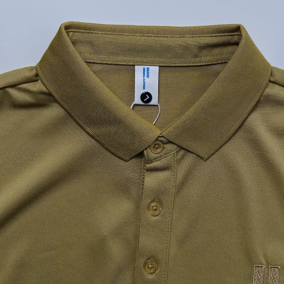 Summer polo shirt solid color letter y mens breathable short sleeved Tshirt casual top 250312