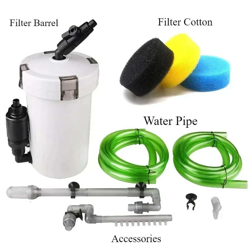 Aquarium Filter Ultra-quiet External Aquarium Water Pump Filter Barrel Fish Tank Filtro Aquario 110V-220V / HW-602 / HW-603