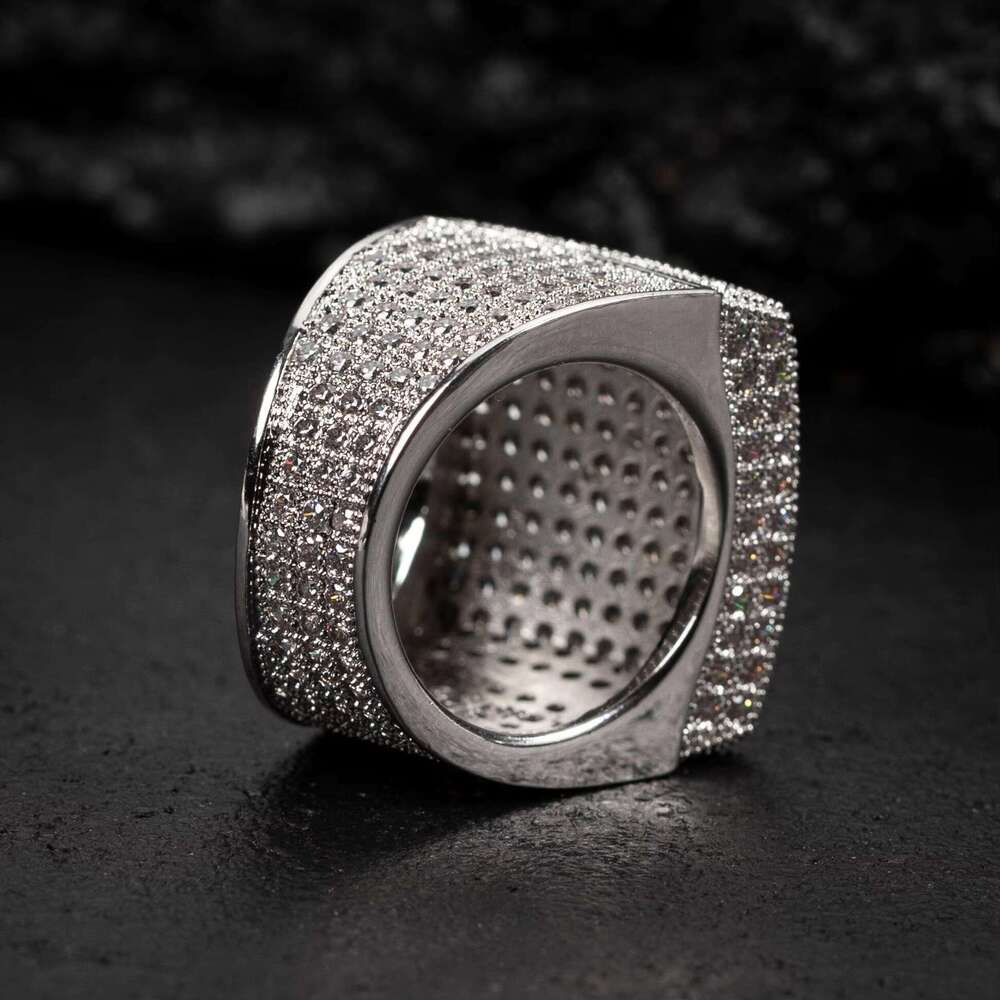 Hip hop moissanite all ice men's fashion statement champion party ring for sale at the most favorable price