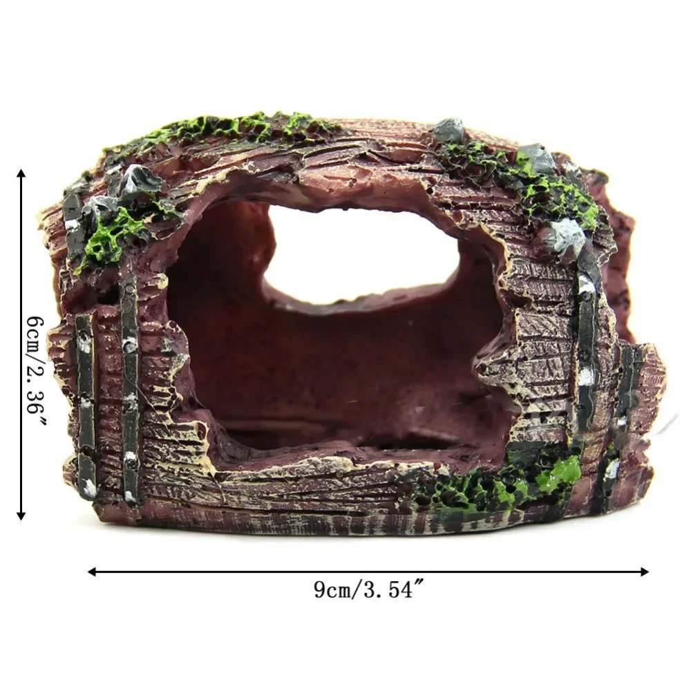 Reptiles Habitat Turtle Hiding Cave Fish Tank Aquarium Decoration Ornament Tortoise Terrace Lizard Scorpion Hideout House