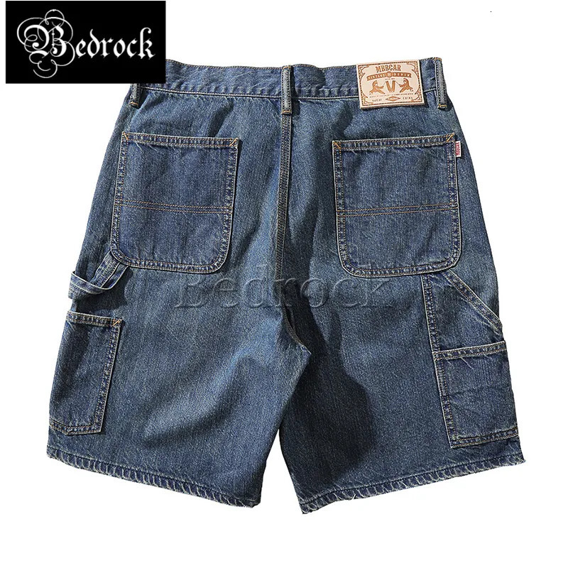 MBBCAR 11oz Distressed Retro Woodcutter Jack B01 Full Set Blue Laundry Sales Denim Jeans Short Line Shorts 590 250312