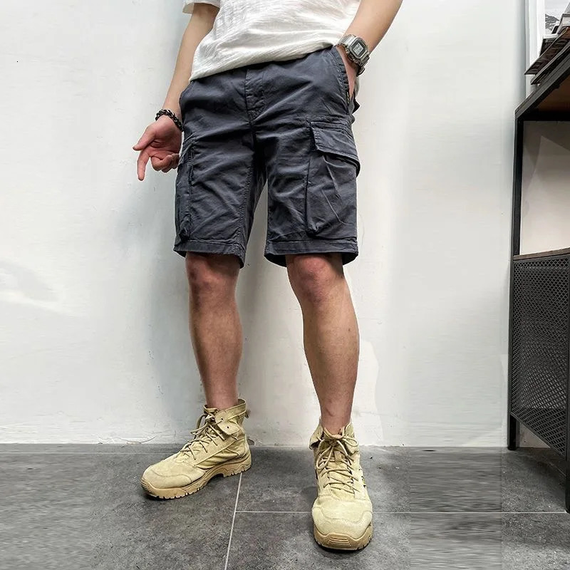 Summer mens casual goods cotton shorts retro pocket outdoor workwear Safari 250312