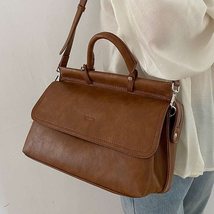 Women's Bags handbag New Trendy Versatile Postman Work Commuter Women's Large Capacity Texture Handheld Crossbody Bag