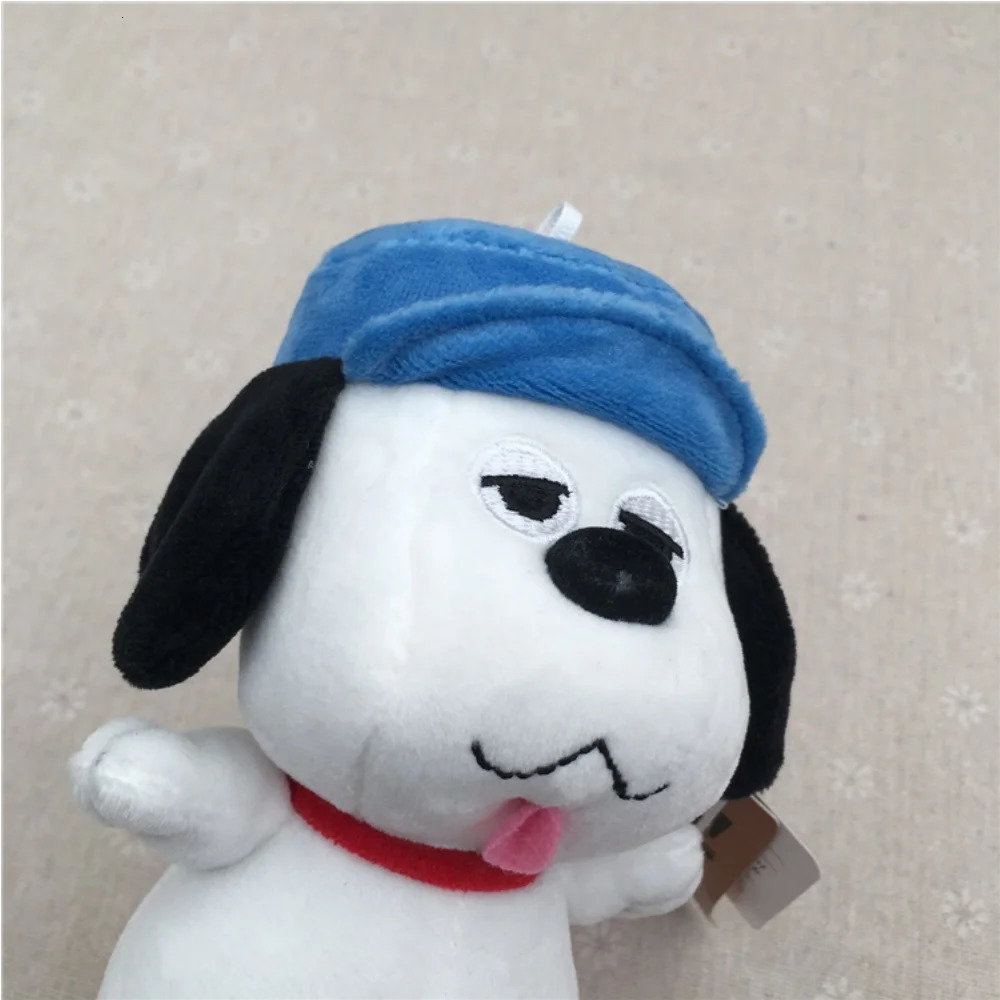 MINISO Plush Ornaments Fluff Soft Bead Chain Bag Pendant Charlie Brown Cute Stick Out Tongue Cotton Stand Dog Boy Girl 250311
