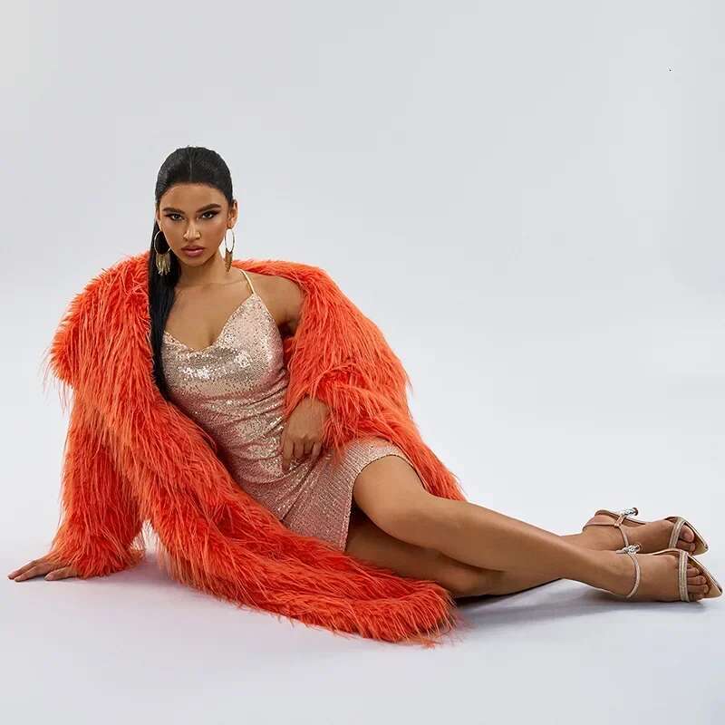 Tassel Extended Solid Color Imitation Fur Autumn And Winter New Wool Coat For Women