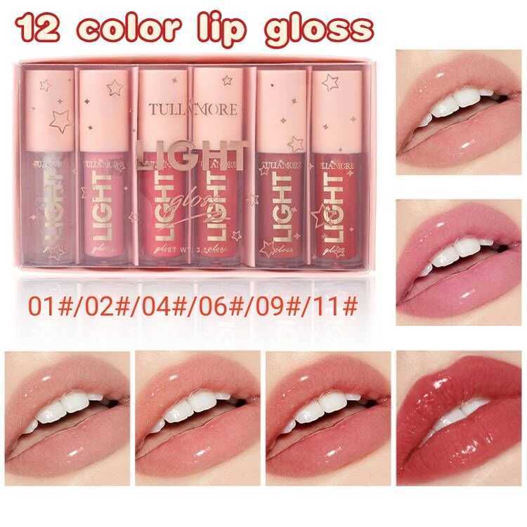 2-color lip gloss waterproof long-lasting moisturizing lipstick mirror matt plain lip gloss oil W250312