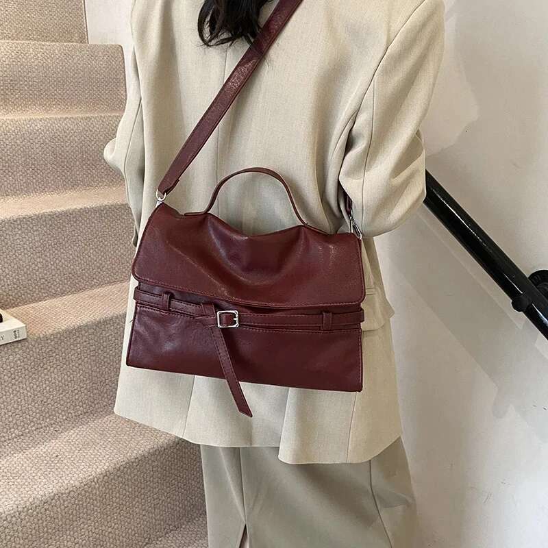 LEFTSIDE Small PU Leather Crossbody Bags Lady Short Handle Shoulder Bag For Women 2024 Designer Y2k Fashion Handbags And Purses