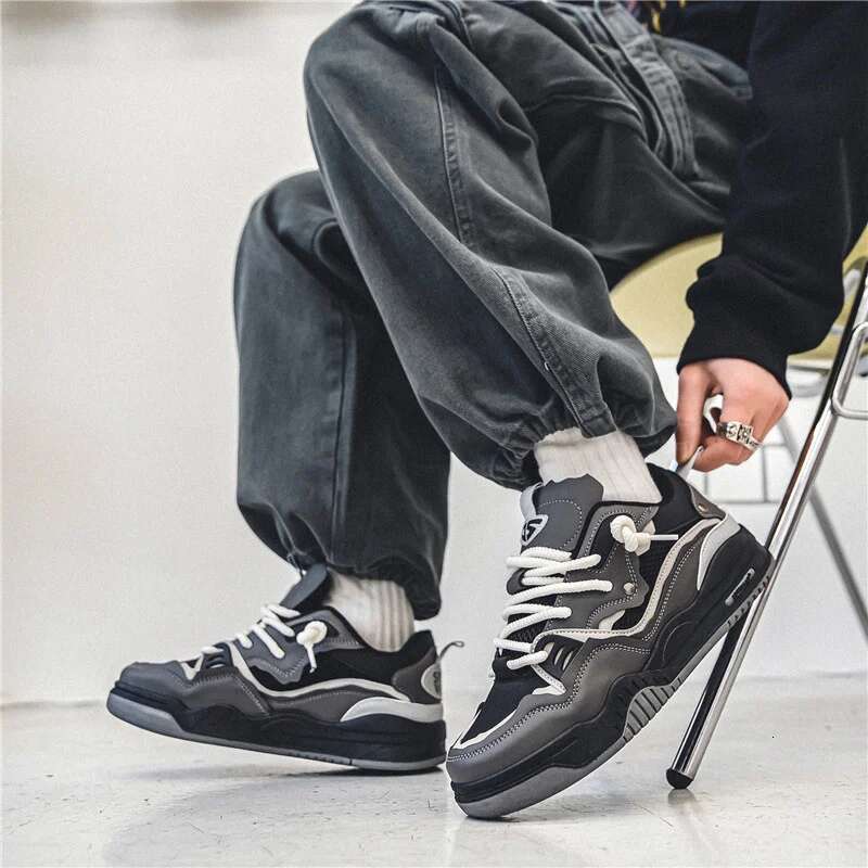 Trendy Men Original Skate Fashion Colorful Designer Sneakers Hip Hop Platform Men's Skateboard Shoes