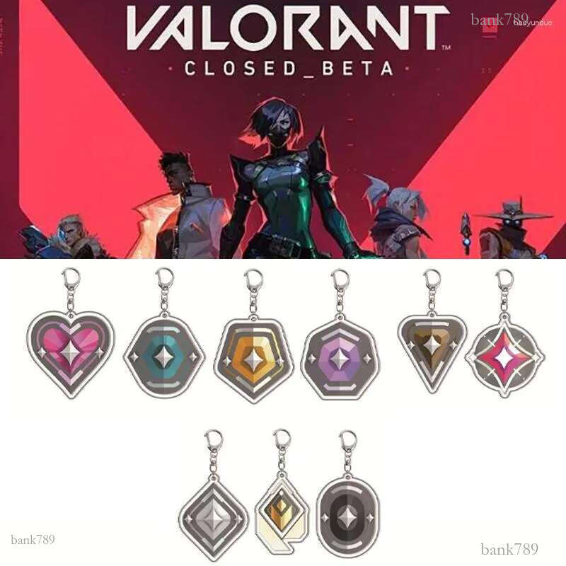 Keychains Game Keychain Valorant Astra Killjoy Jesova Cypher Man Key Chain Fashion Accessories Pendant Ring For Christm