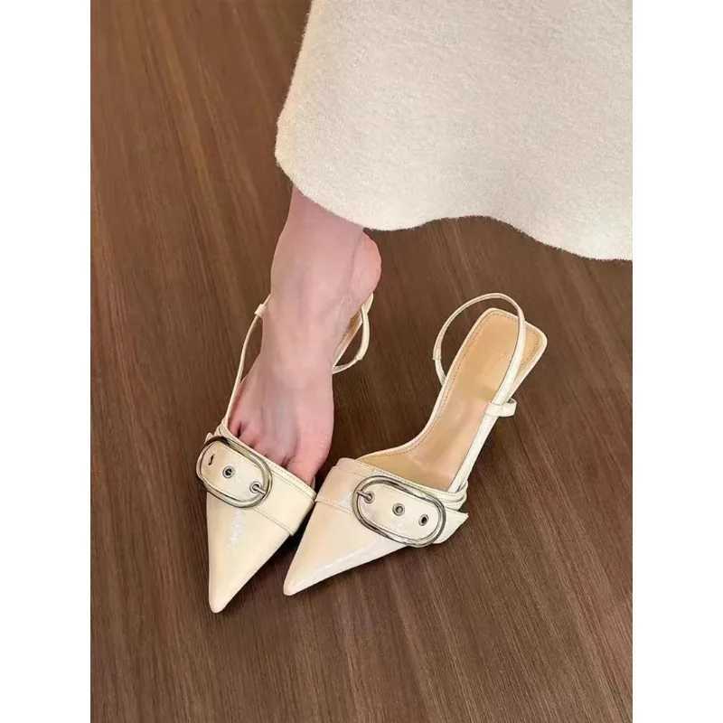 2025 New New Hot Summer Sandals Wen Pointed Toe High H Outdoor Elegant Dress Ladies Shoes Zapatillas De Mujer Z250311