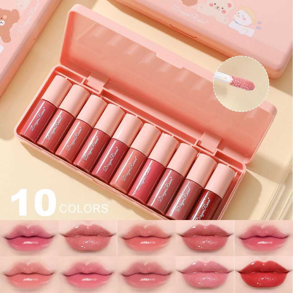 Mini 0 color cartoon moisturizing lipstick set box waterproof non stick durable mirror sample lipstick female lipstick gloss W250312