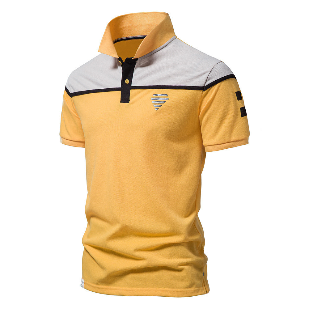 Men's T-shirt 2025 New Year Summer Splicing Printed Cotton Short Sleeve Polo tracksuit