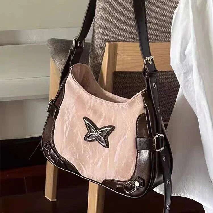 Butterfly Leather Shoulder American Retro Handbag Armpit Storage Bag Fashion Designer Women s Handbag Trend Casual Wallet Mini Wallet Crossbody Bag