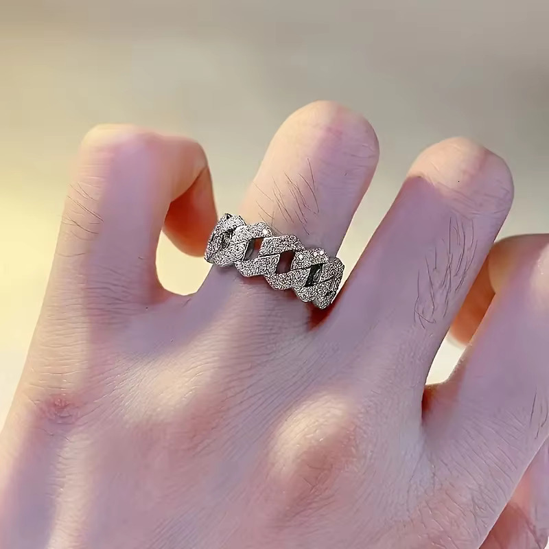 Custom Jewelry Ring Moissanite Hip Hop Ring 925 Rings Women