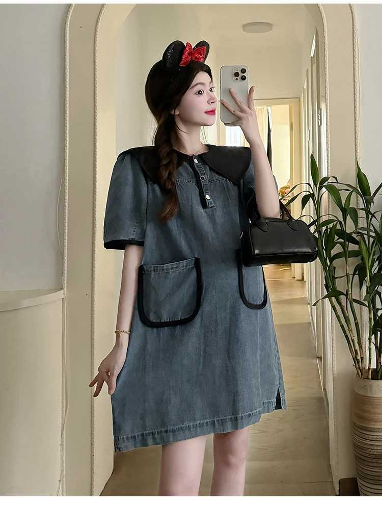 G73176# Pregnant Womens Clothing Womens Dresses Denim Summer New Arrival Maternity DressesT250311