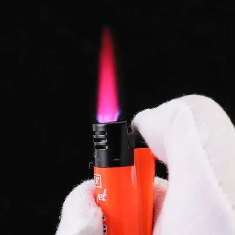Spanish Clipper Durable Inflatable Windproof Lighter Pink Flame Jet Butane Torch Lighter Multi functional Igniter Mens GiftsC250312