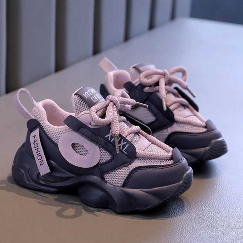 Kid Shoes Thick Sole Comfortable Light Running Sport Shoes Outdoor Mesh Footwear Girls Boys Casual Sneakers Retro Old Dady Shoe Z250312