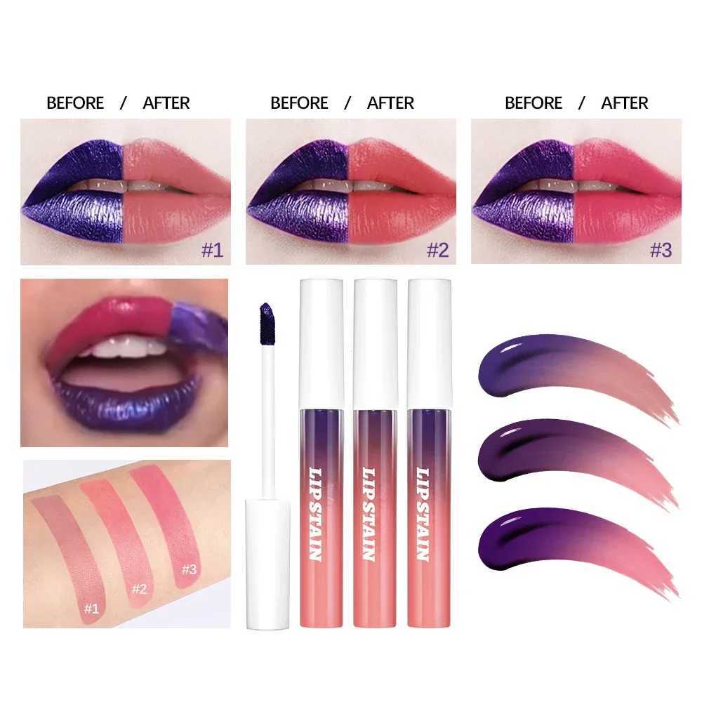 Lip color peeling reveals long-lasting waterproof pink lip color transfer preventing natural lip color W250312