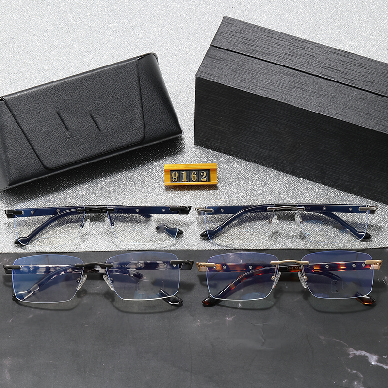 New stylish rimless cut diamond color-changing anti-blue light anti-fatigue men and women models