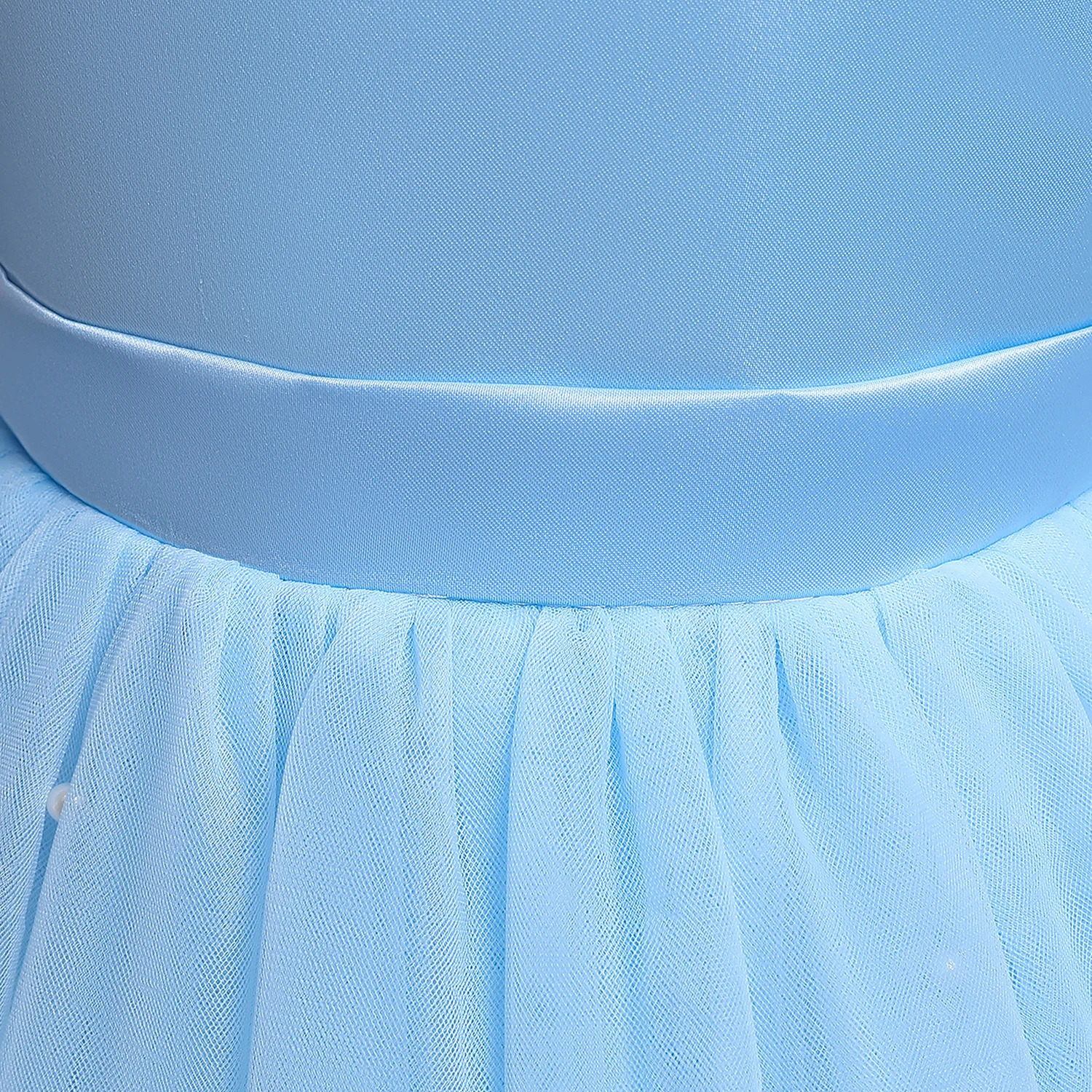 Toddler Baby Girl Birthday Party Dresses Backless Bow Beading Blue Princess Dress born Infant Baptism Ceremony Costume 1-5Yrs 250311