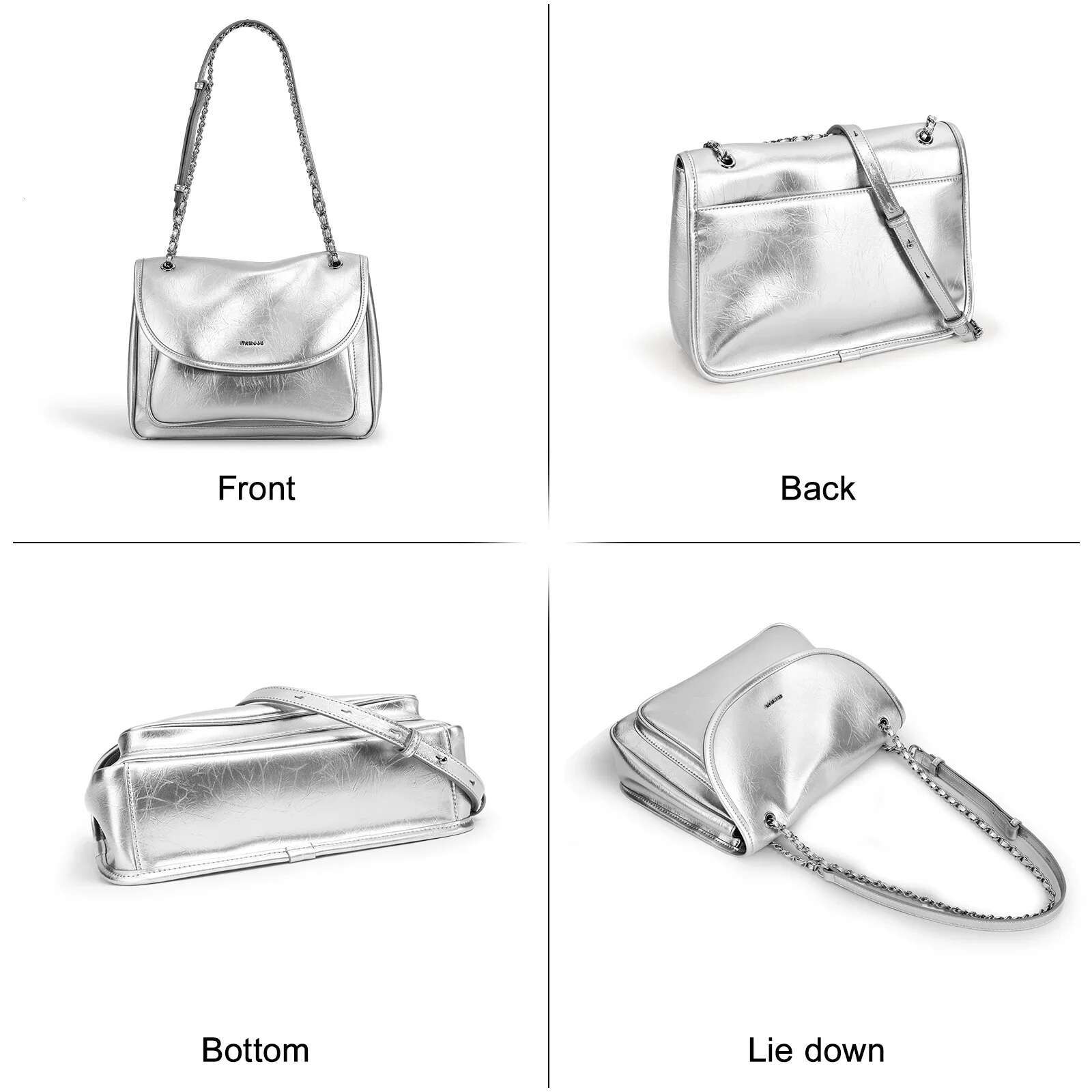 ITAMOOD New High-End Tote Large Capacity Messenger Chain Textured Leather Shoulder Bag Christmas Gift