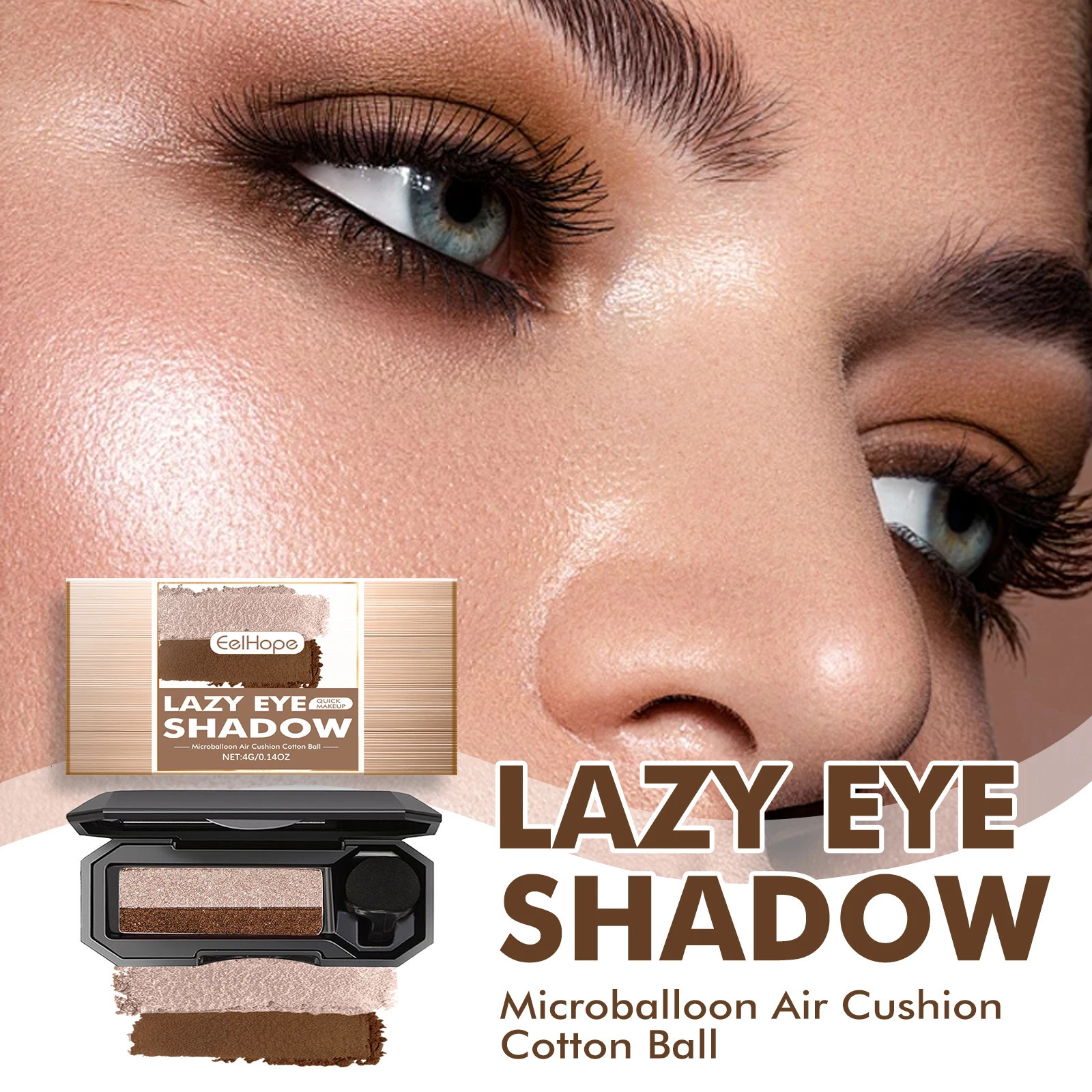 Womens Natural Color Pearlescent Matt Novice Makeup Sequins Eye Shadow Long Lasting for Eye Makeup Perfect Dual Color Eyeshadow 250306