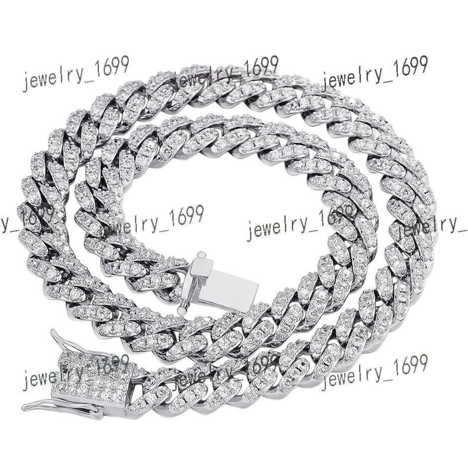 Fashion Hip Hop Rose Gold Plated 10mm Iced Out 5A Zircon Diamonds Brass Micro Pave Miami Cuban Link Chain Necklace for Mens