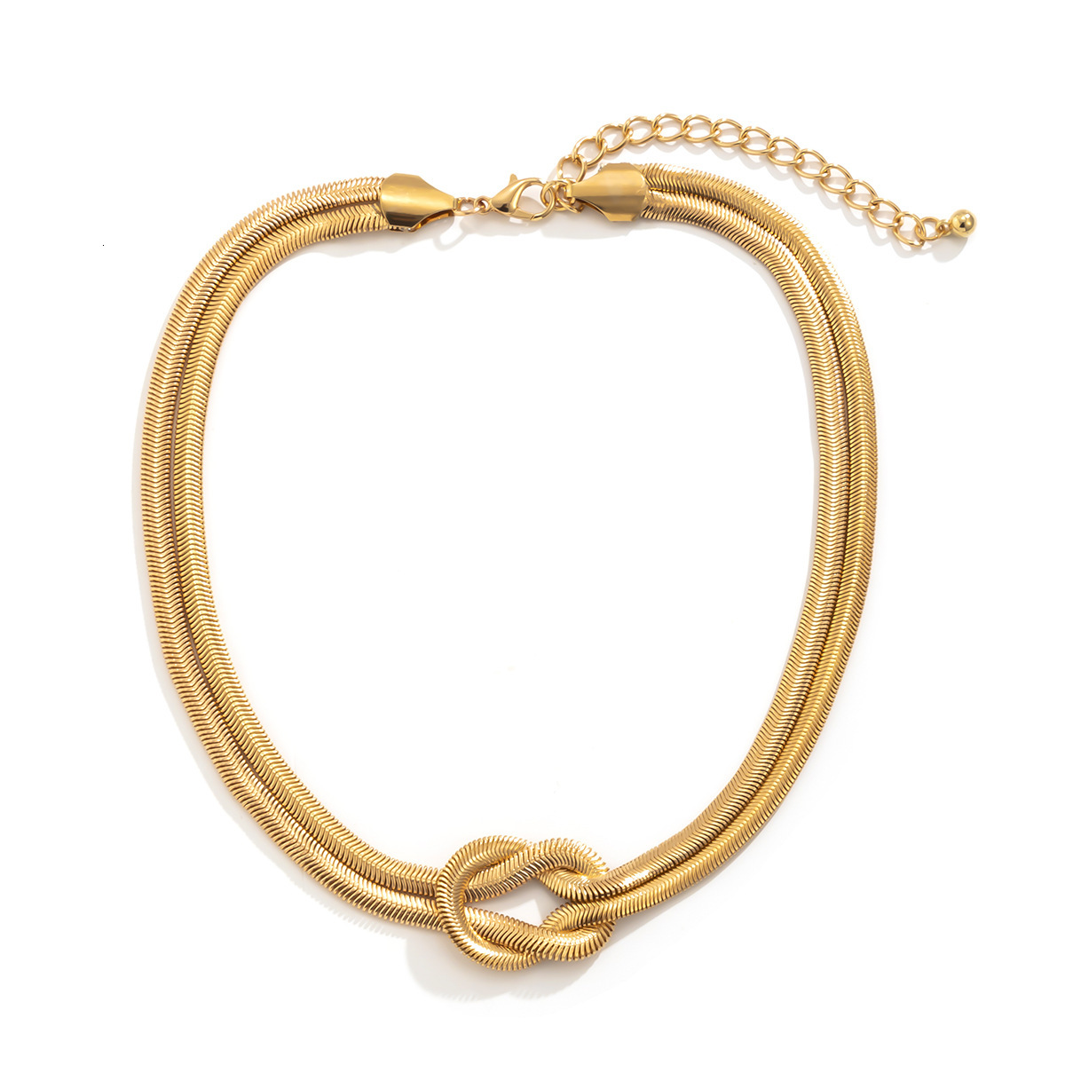 Clavicle Chain Creative Vintage Double Knot Wrap Hip Hop Necklace Women's Jewelry