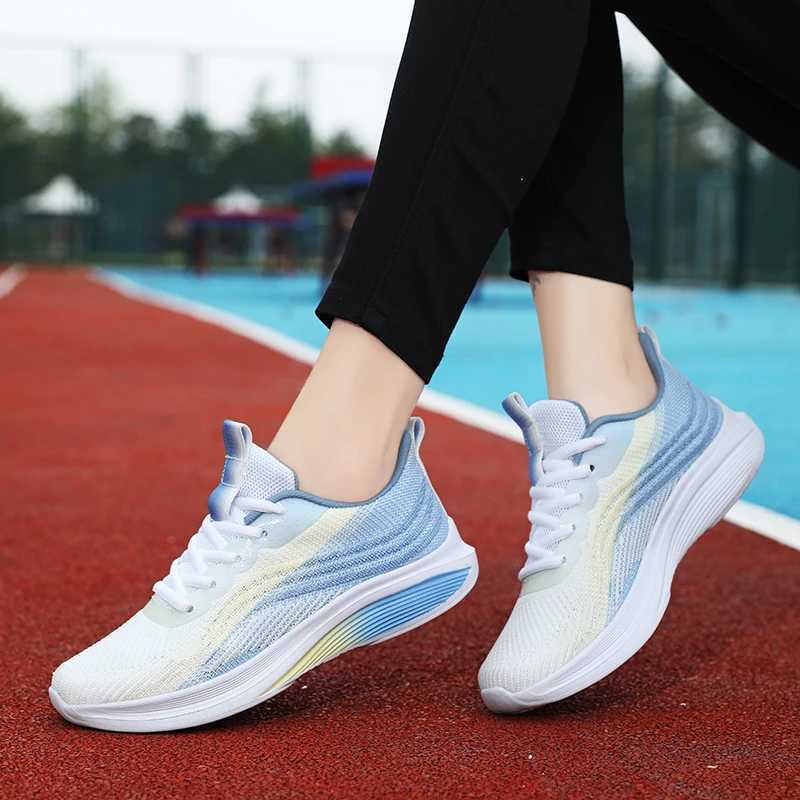 2023 Womens Sports Shoes Mesh Summer Breathable Casual Shoes Fashion Thick Bottom Lightweight Outdoor Running ShoesXJ250312