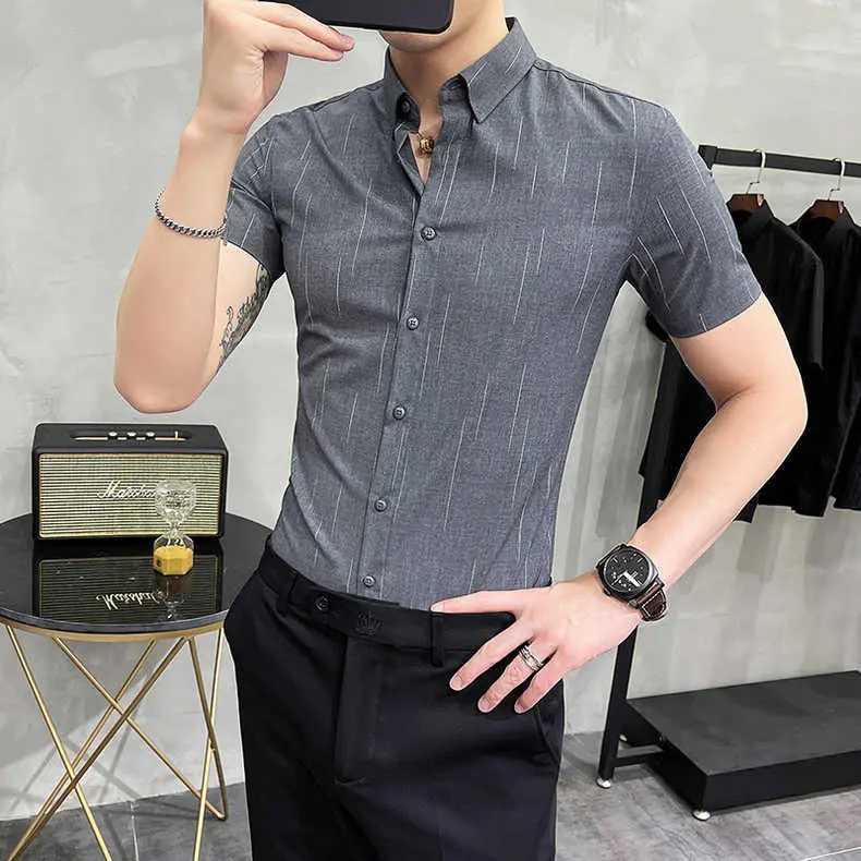 Mens Sleeping Miao Tiao Handsome Casual Business Formal Fashion Top W250312