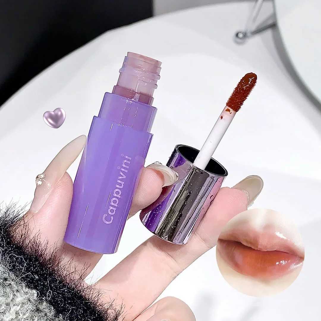 6-color Smoky Punk Dark Purple Brown Lip Color Long lasting Moisturizing Red Waterlight lipstick Colored Mirror Gloss lipstick Makeup W250312