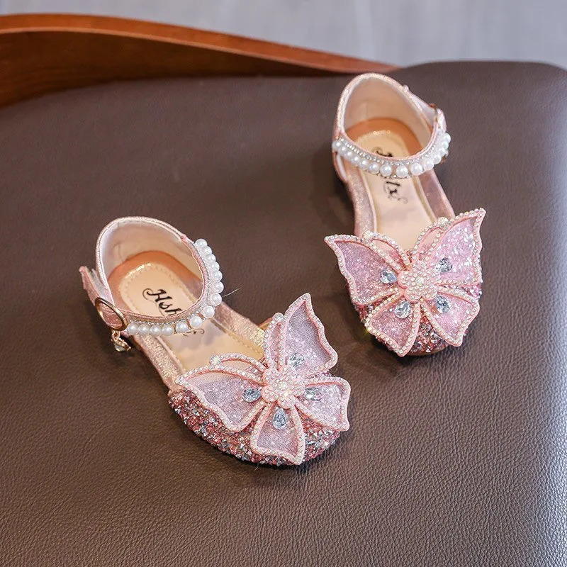 Toddler Girls Dress Shoes for Girls Princess Shoes Low Heels Toddler Soft Sole Glitter Shoes for Wedding Party 250311