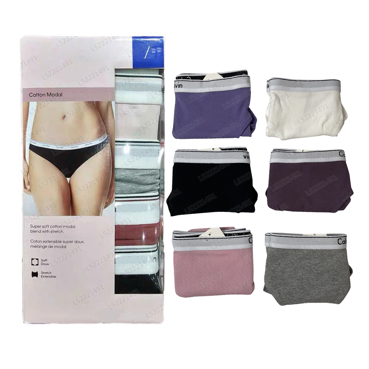 5 new solid color letter women's panties underwear student youth trend breathable new fashion brand
