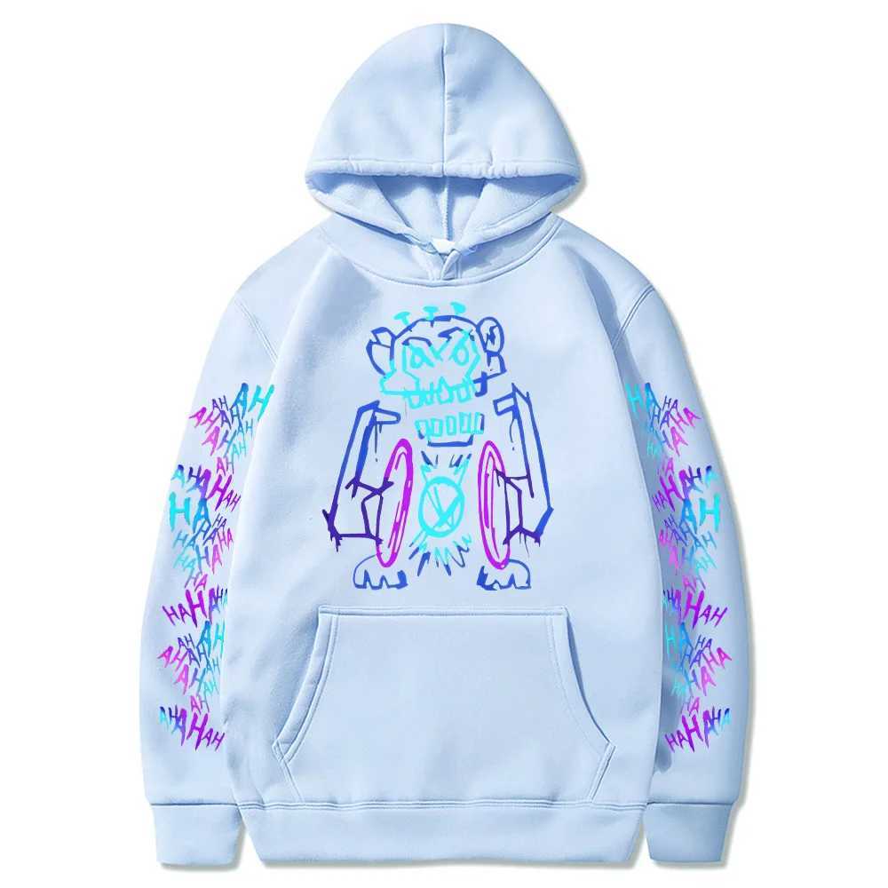 Arcane Jinx Hoodies Hot Anime Monkey Graffiti Sweatshirt Unisex Two Sides Street Sportswear Harajuku Grunge Aesthetic Pullovers M250312