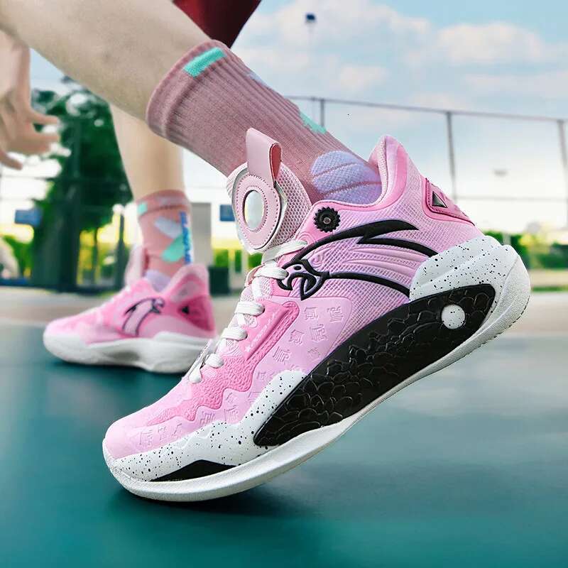 High Quality Sneakers For Men Fashion Pink Fluorescent Basketball Women Professional Design Men's Sports Shoes