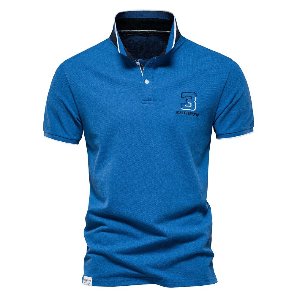 Polo T-shirt short sleeved 2025 spring/summer new high-end men's polo shirt cotton tracksuit