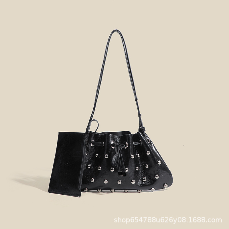 2025 New Rivet Underarm Bag For Women s Designer Fashion Multi Functional Mini Handbag Light Luxury Shoulder Bag Crossbody Bag Casual Wallet Phone Lip