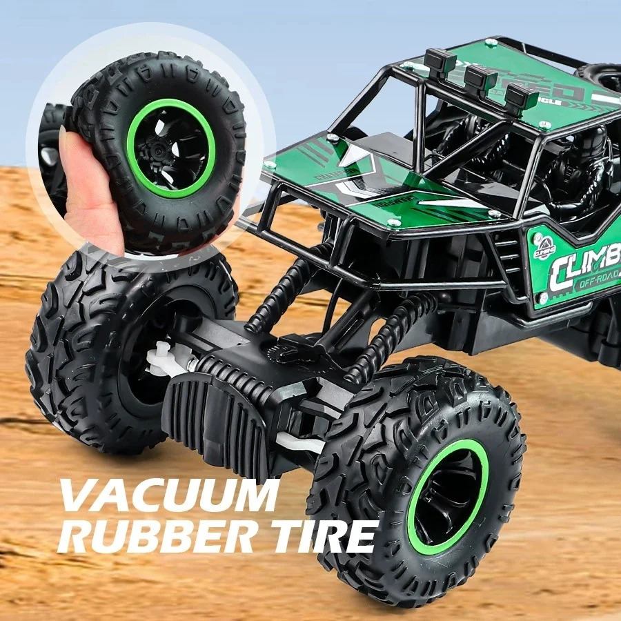Free shipping 2.4G remote-controlled alloy off-road vehicle with long-distance lighting climbing monster childrens racing toy car kids gift