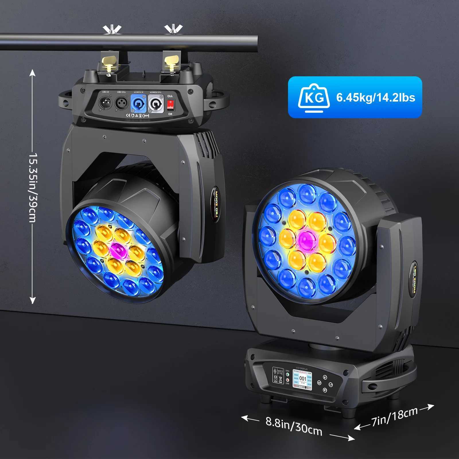 King 2Pcs 200W Beam Wash Zoom Moving Head Light 19X10W RGBW LED Stage Lights DMX512 DJ Light For DJ Disco KTV Bar Nightclub X2503121