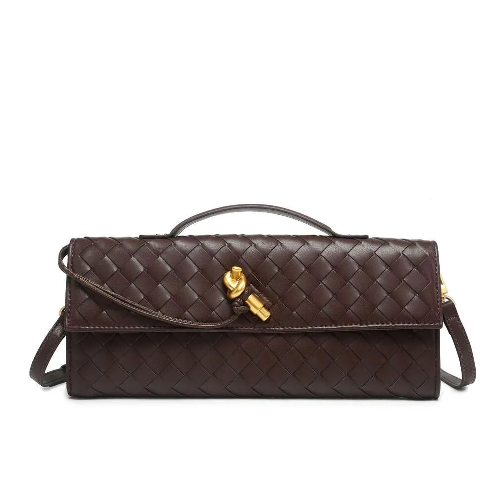 Sheepskin Woven ClutBags Bag - Designer Andiamo Soft Warm Handheld Evening Bag, Mini Handbag for Dinners & Parties
