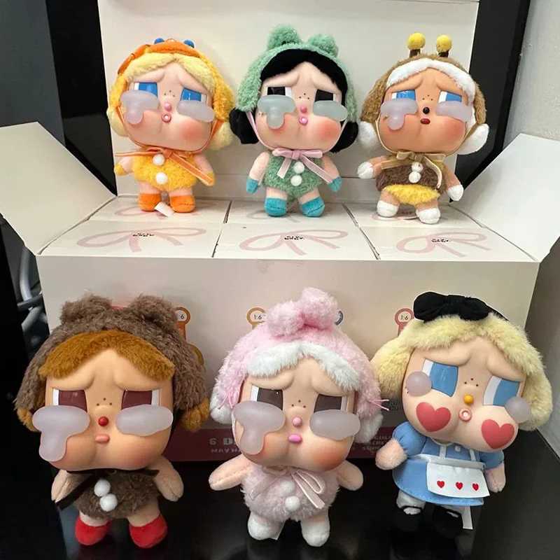 Popmart Crybaby Tears Factory Blind Box Series Fun Plush Toy Backpack Pendant Doll Creative Keychain Mystery Box Peripheral Gift X250312