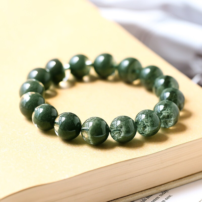 Natural Green Specter Treasure Bowl Men's and Women's Thousand Layers Green Crystal Bracelet