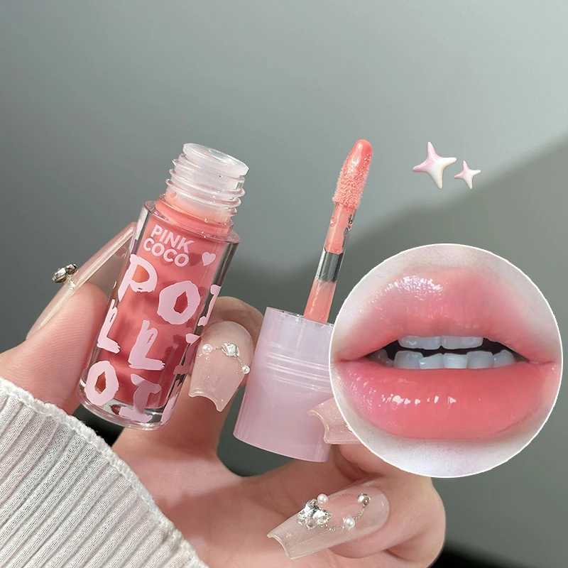 Water Light Lip Gloss Jelly Glass Lip Oil Moisturizing Transparent Plumper Lips Makeup Hydrating Shiny Liquid Lipstick Lip Care W250312